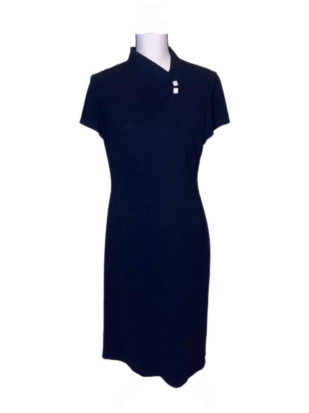 Talbots Black Midi Length Dress Size 8 NWT